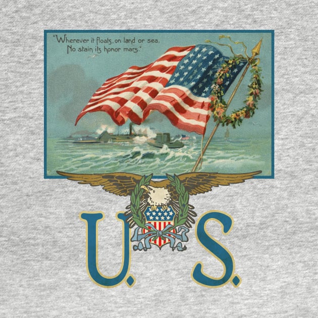 Vintage Star Spangled Banner with U.S. Eagle & Shield by MatchbookGraphics